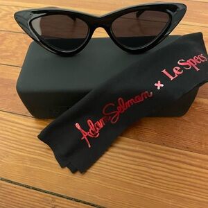 Adam Selman x Le Specs the Last Lolita Black Cateye Sunglasses